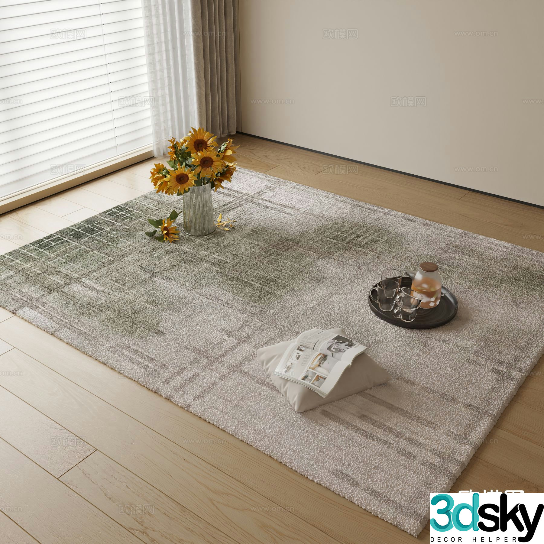 Modern abstract carpet 3d model