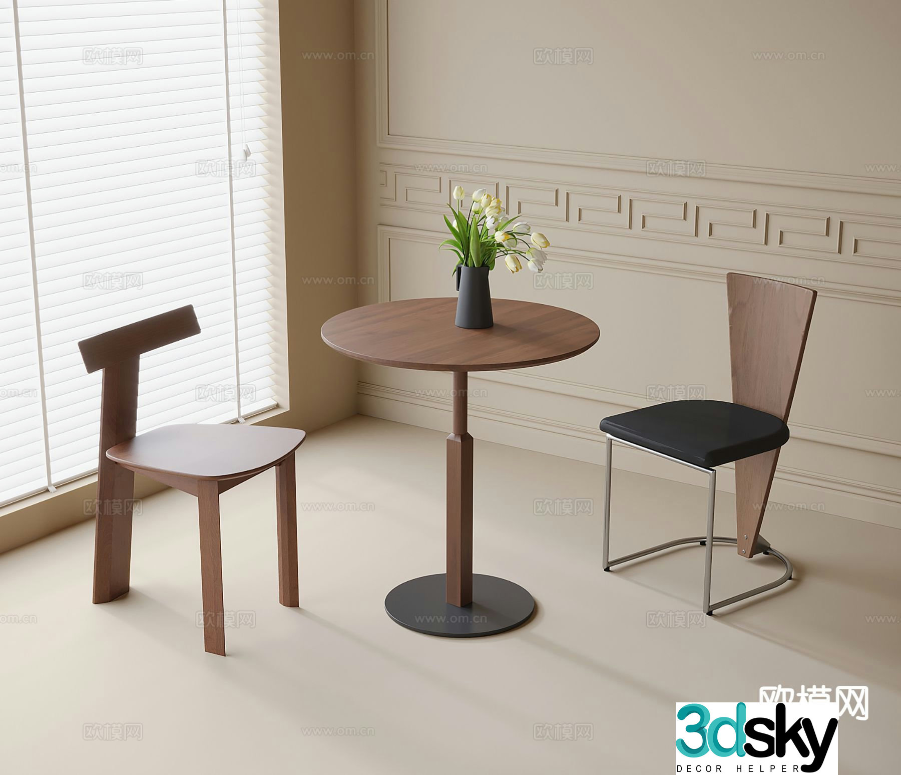 Modern coffee tables and chairs negotiation tables and chairs leisure tables and chairs 3D model