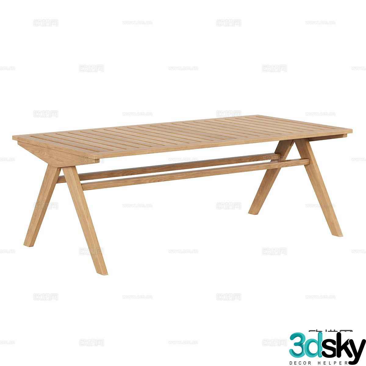 Outdoor dining table 3d model