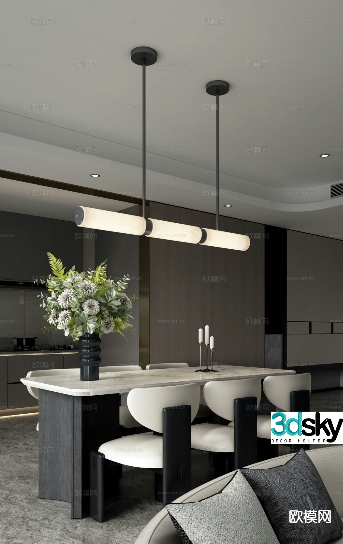 Modern restaurant 3d model