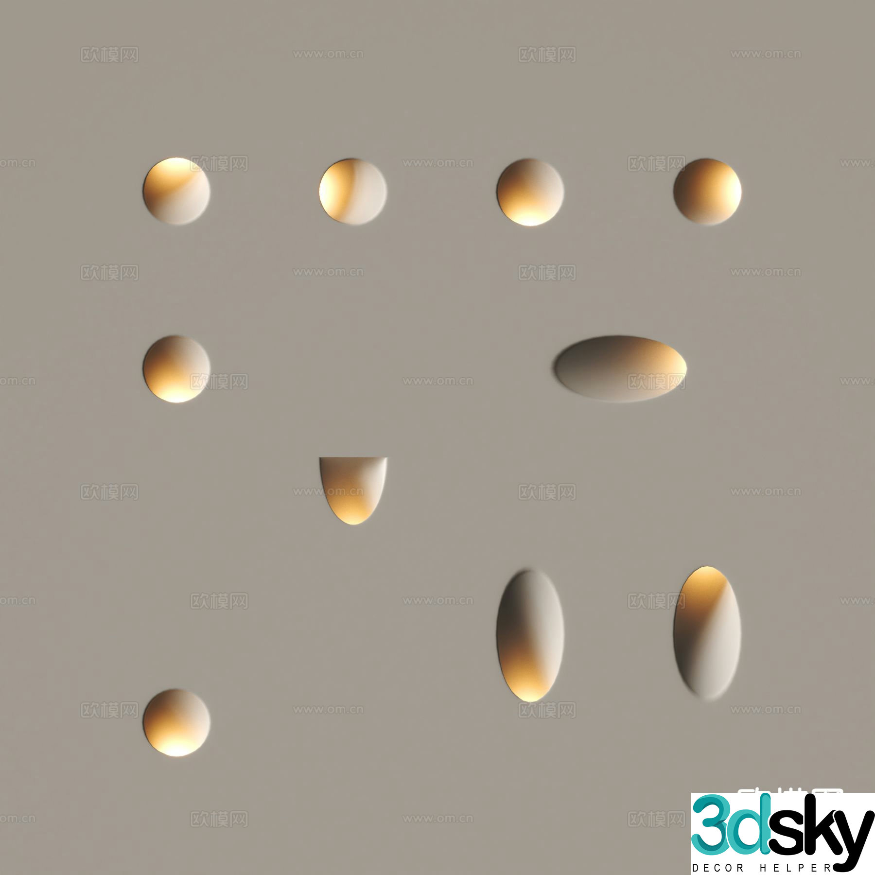 Modern wall lamp plaster lamp 3d model