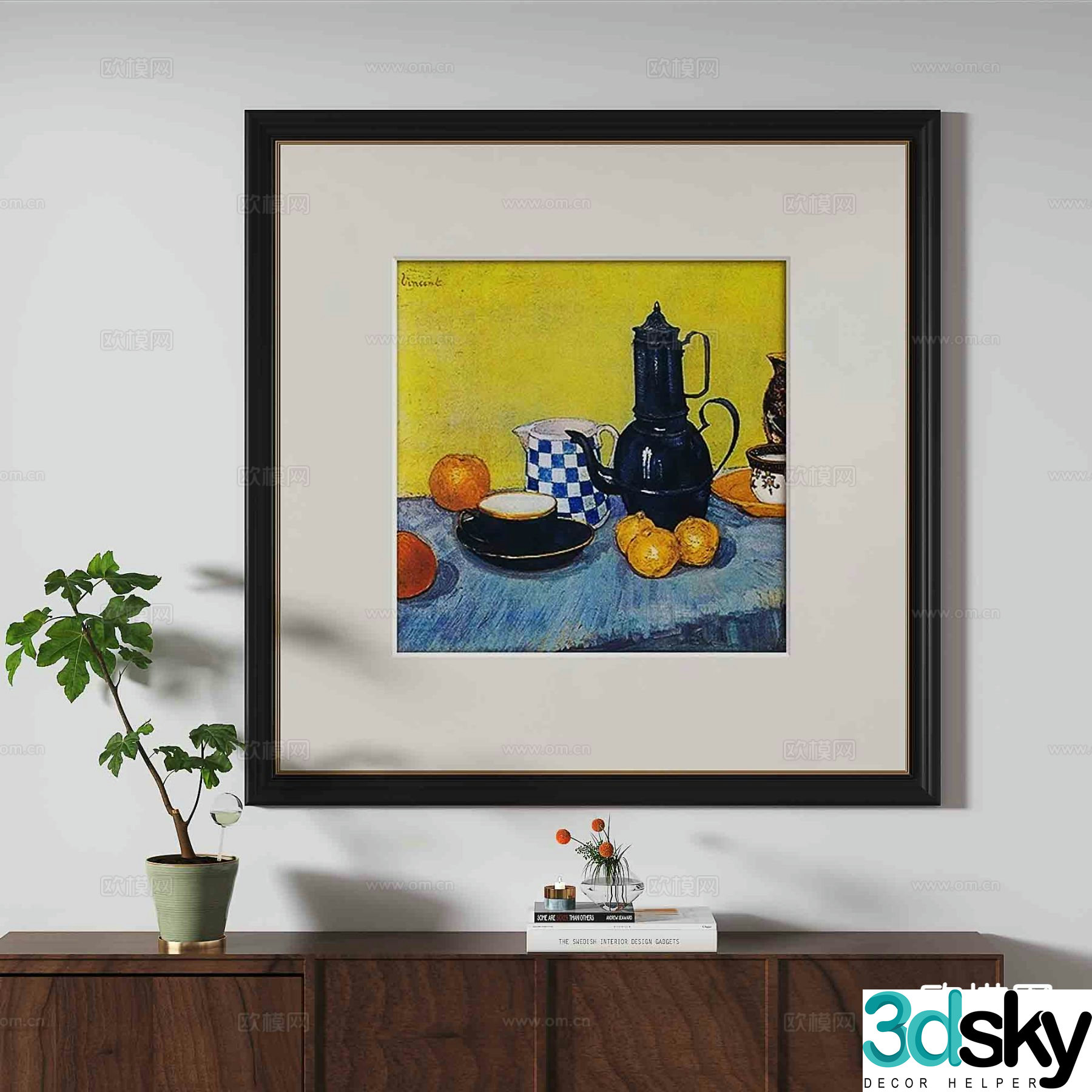 Medieval style oil painting art painting decorative painting 3D model