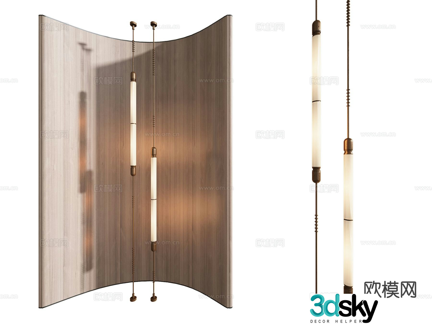 Bedside small chandelier 3d model