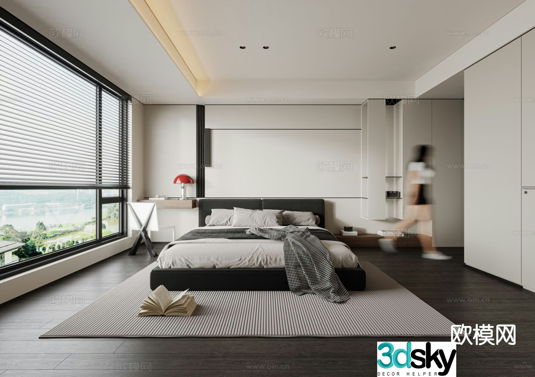 Modern bedroom master bedroom 3d model