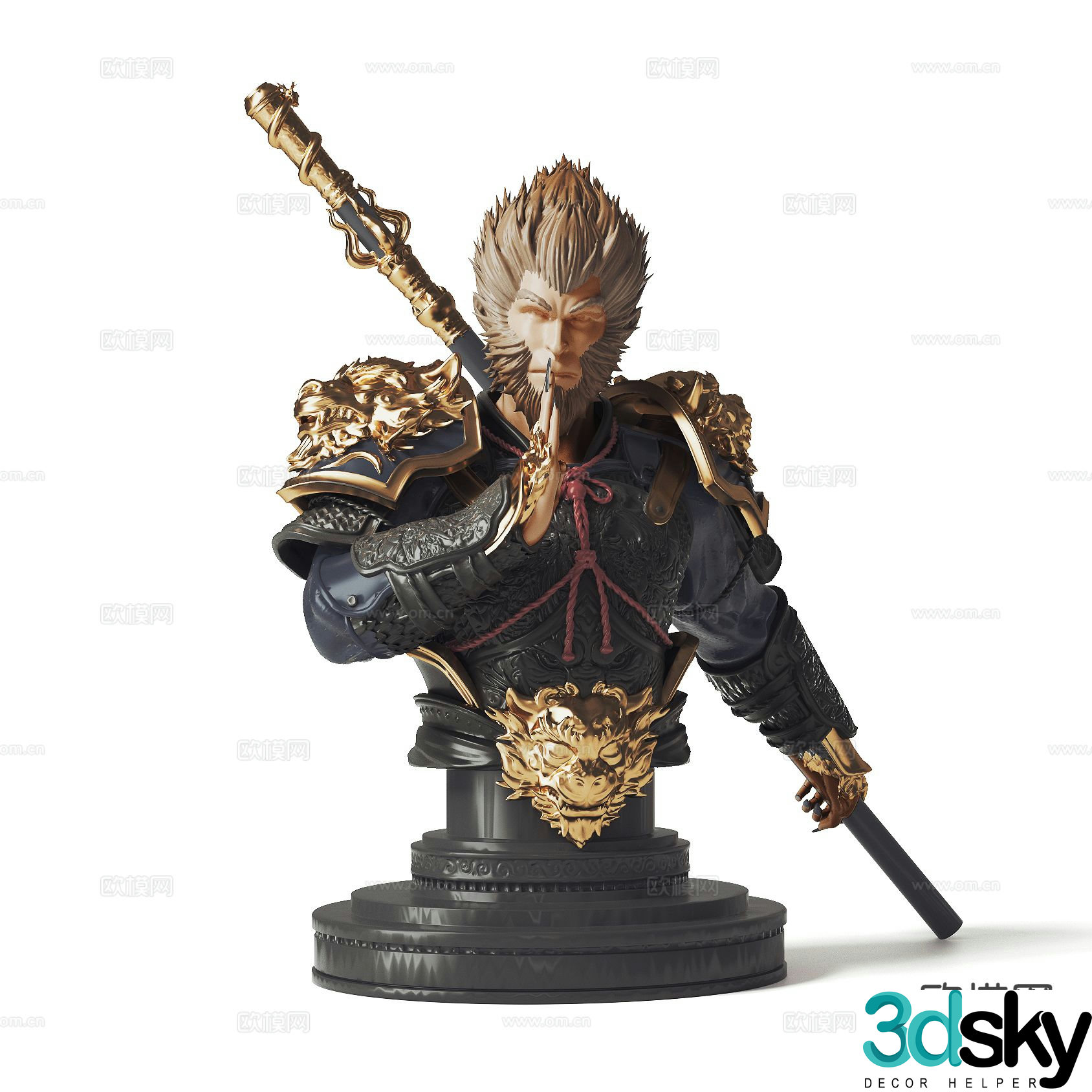 Monkey King Sculpture Monkey King Sculpture 3D model