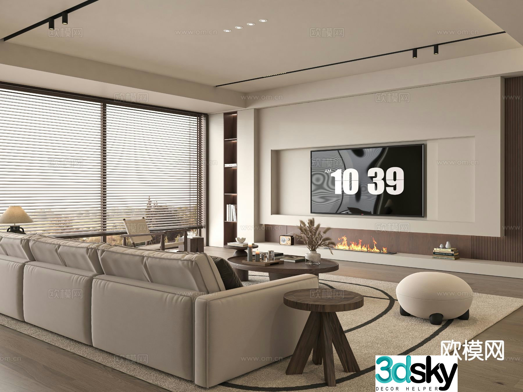 Medieval style living room 3D model