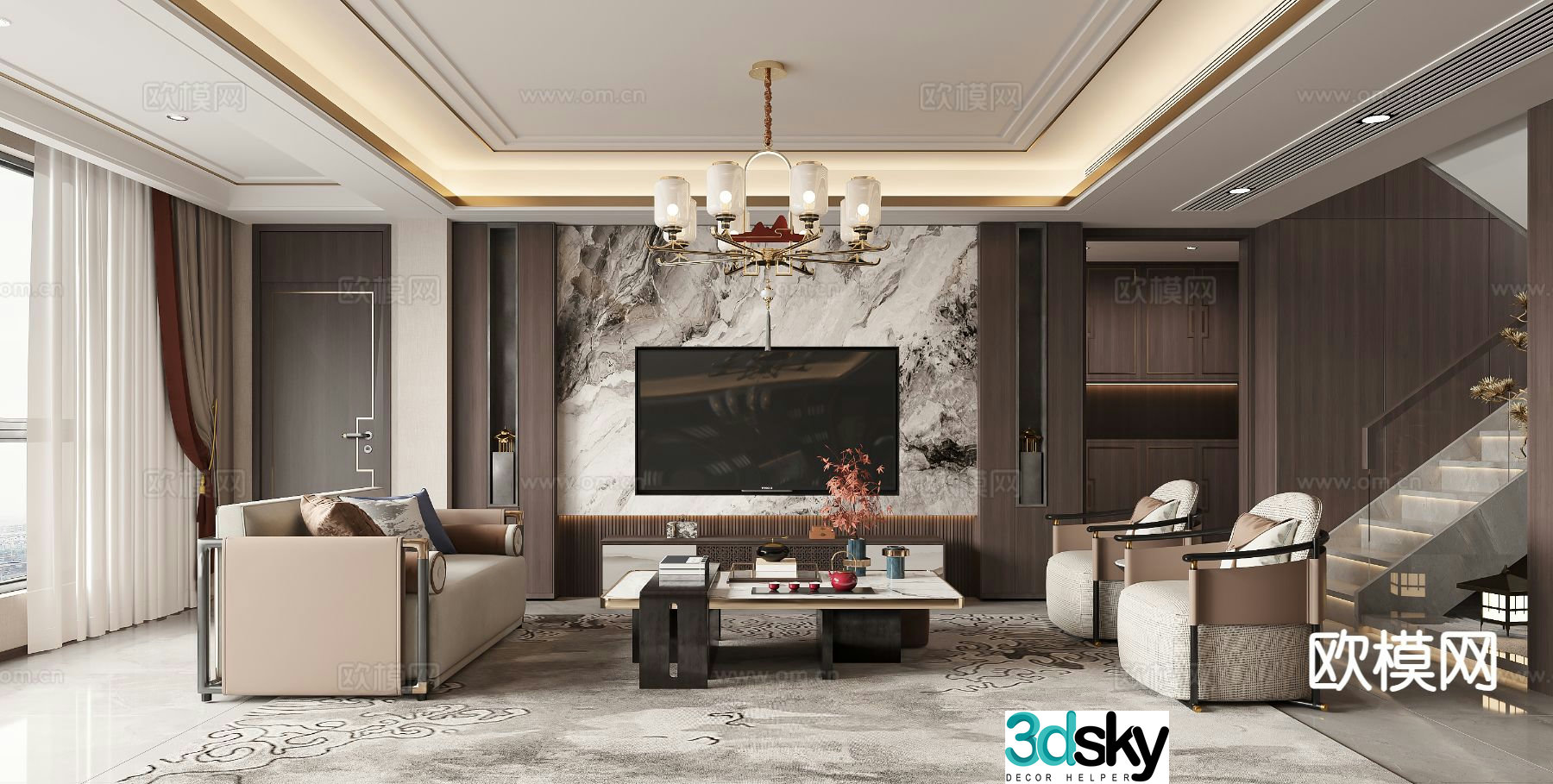 New Chinese restaurant 3D model
