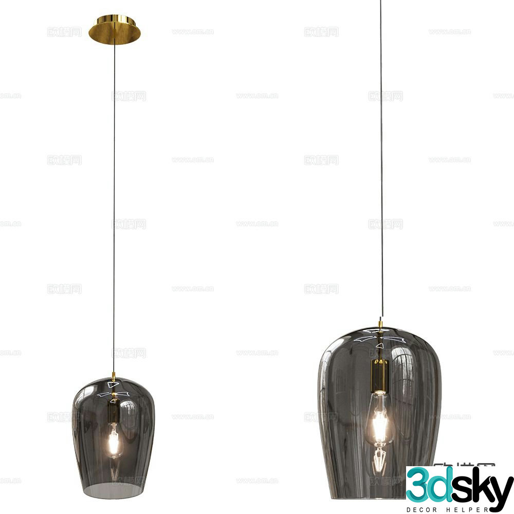 Maxlight glass chandelier 3d model