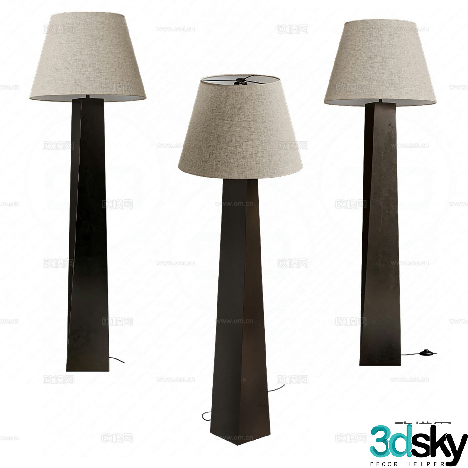 Wabi-sabi floor lamp 3d model