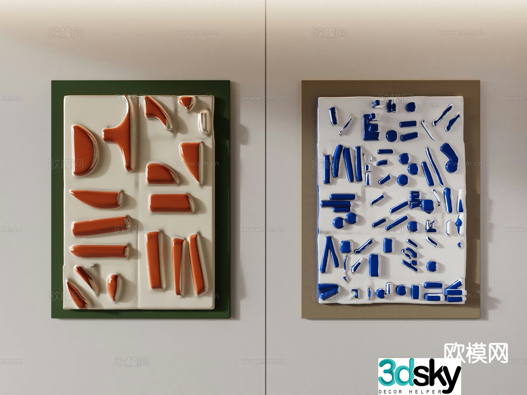 Three-dimensional wall decoration relief hanging decoration 3D model