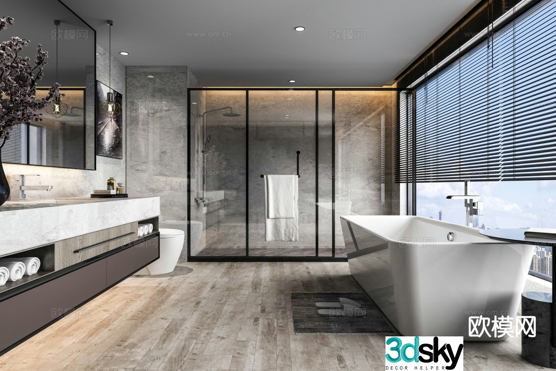 Modern bathroom bathroom 3d model