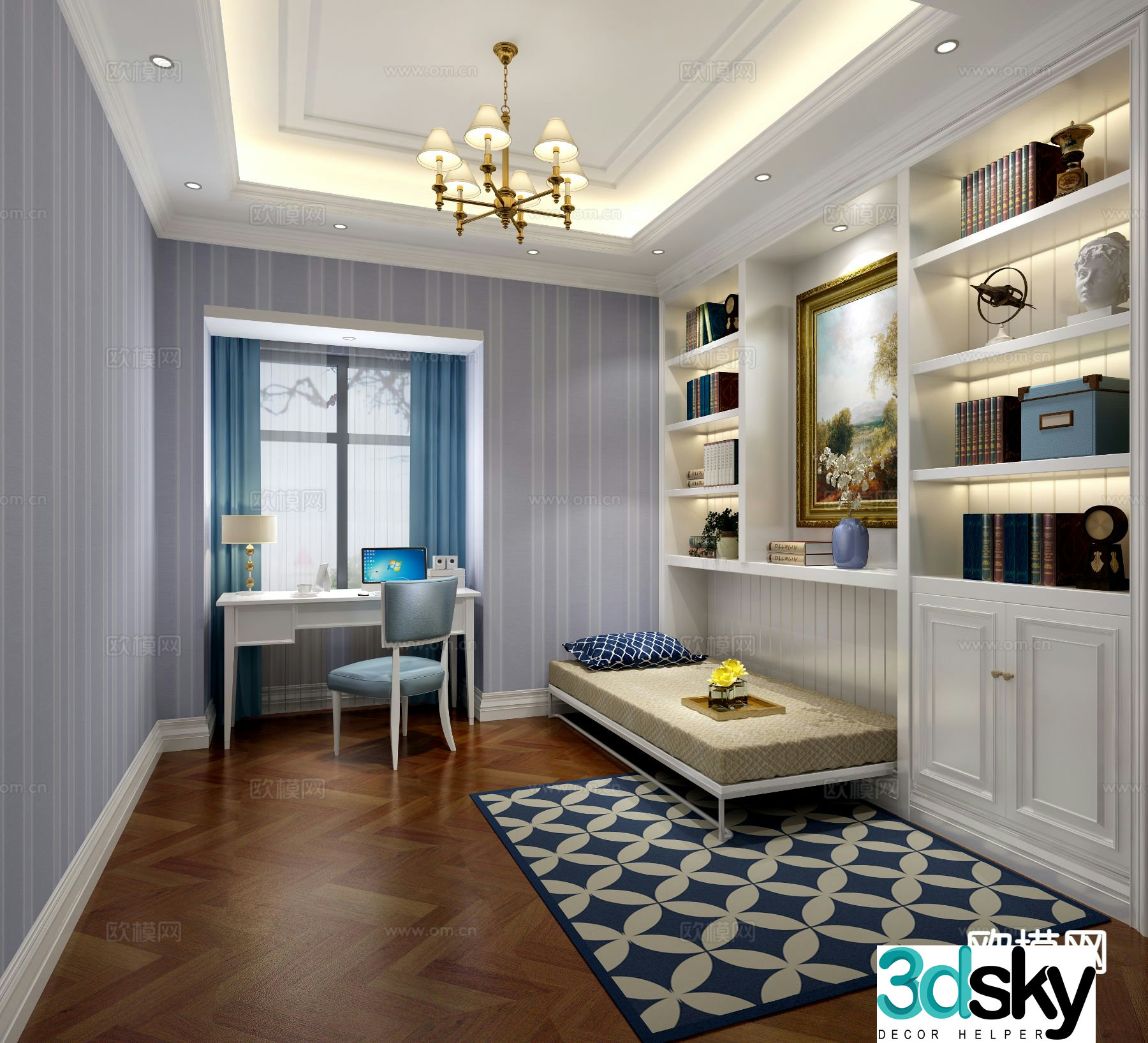 European style study 3D model
