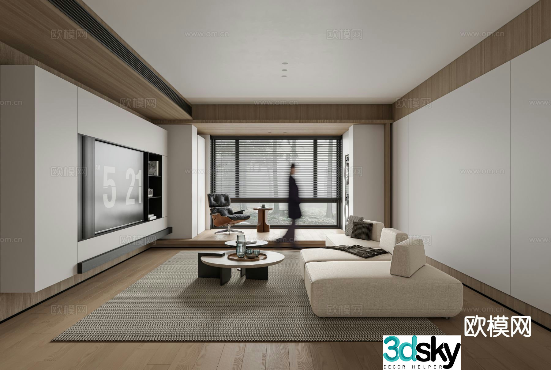 Modern living room 3d model