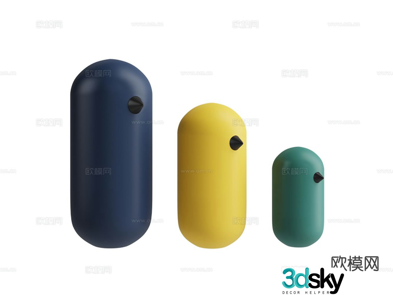 Modern decorations ornaments crafts 3d model