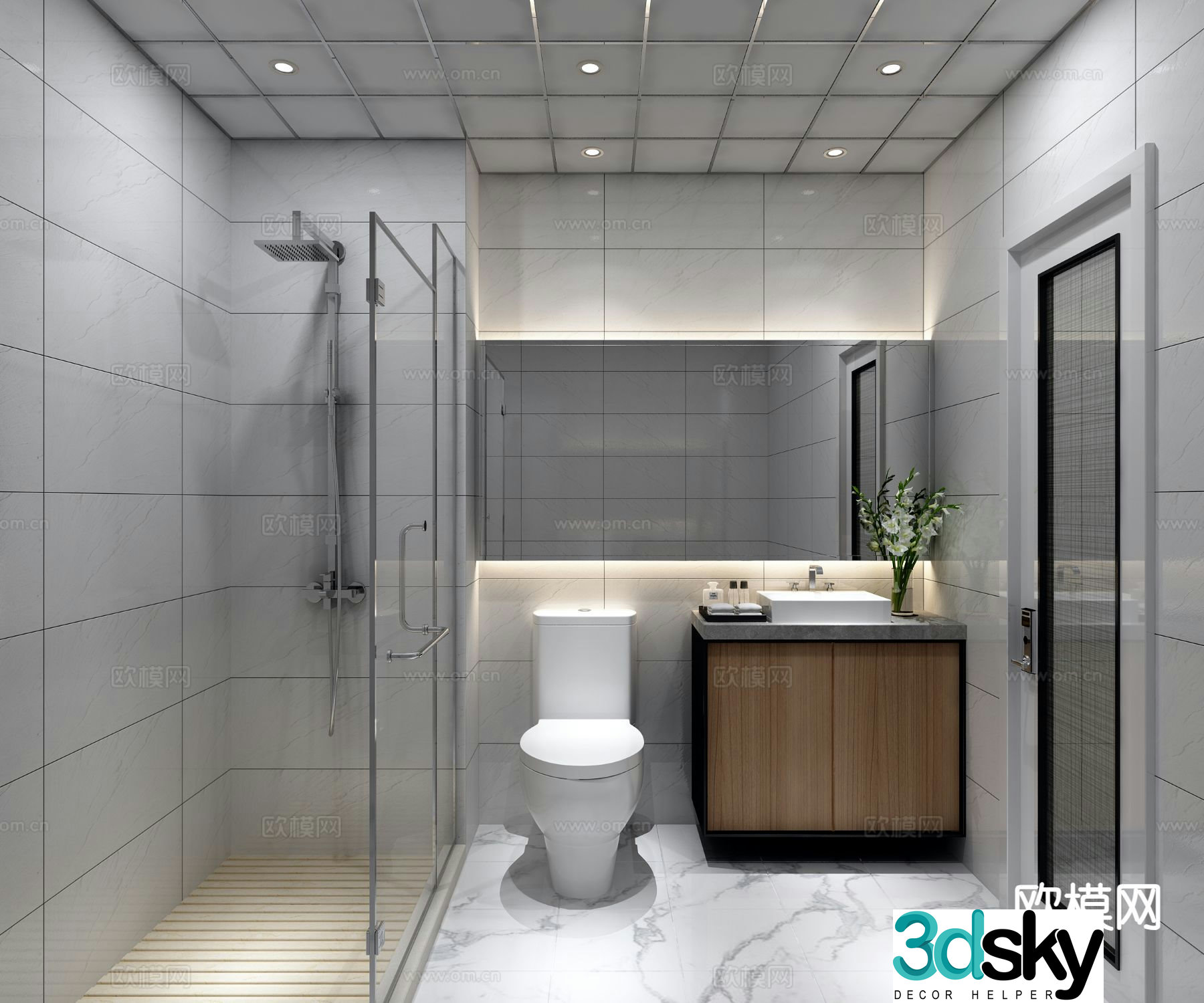 Modern bathroom bathroom 3d model