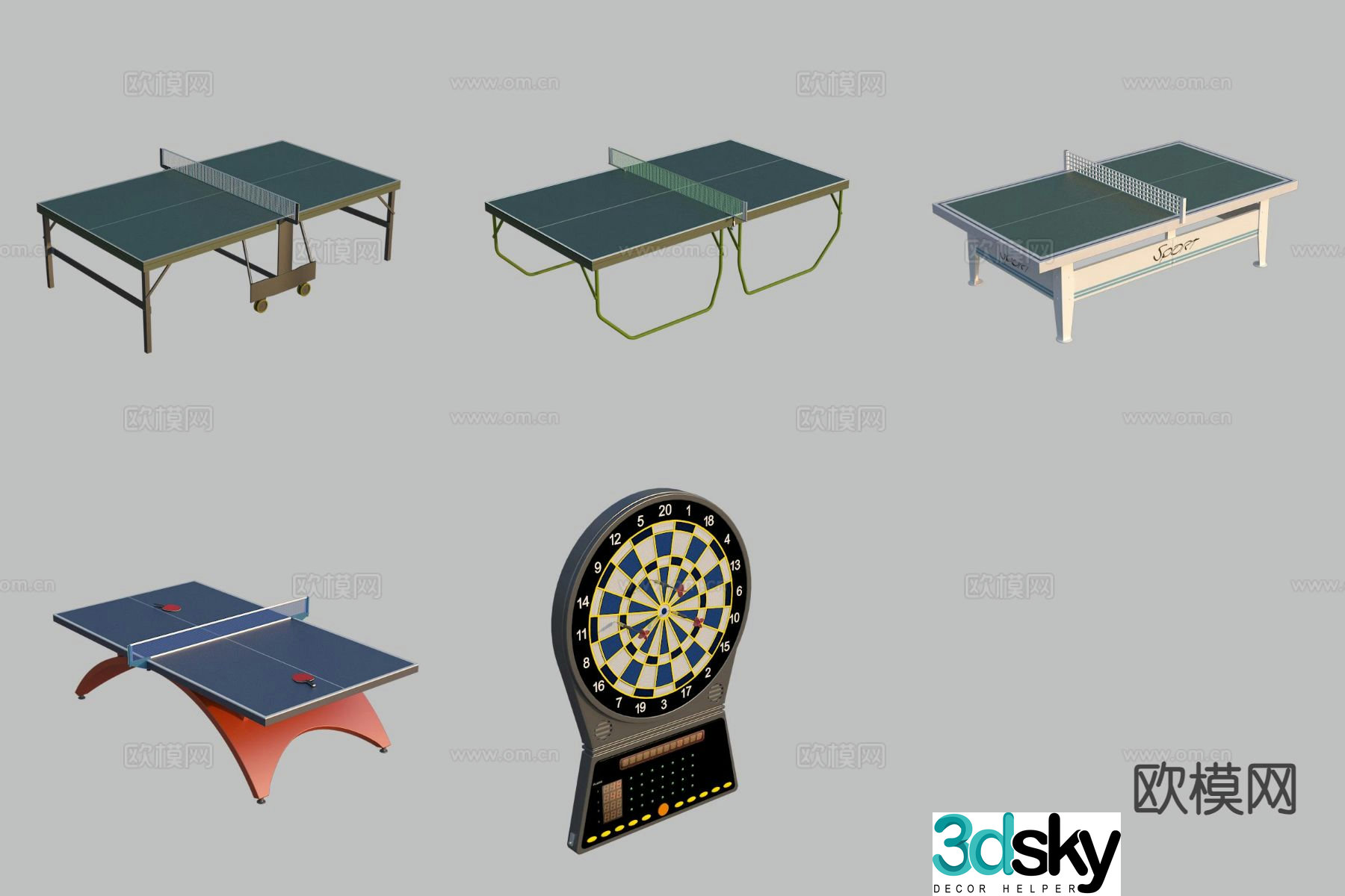 Table Tennis Table Table Tennis Table 3d model