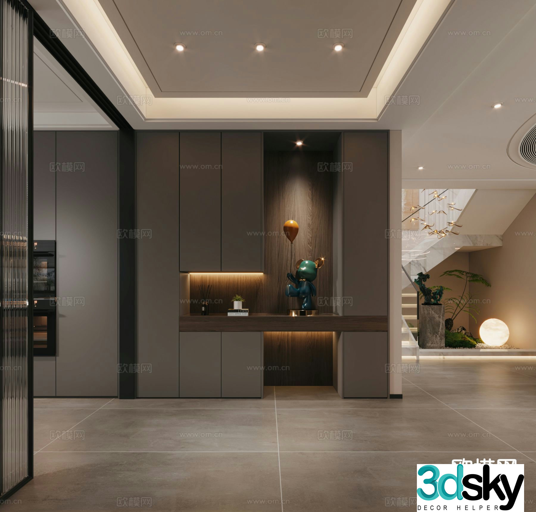 Italian style entrance aisle 3D model