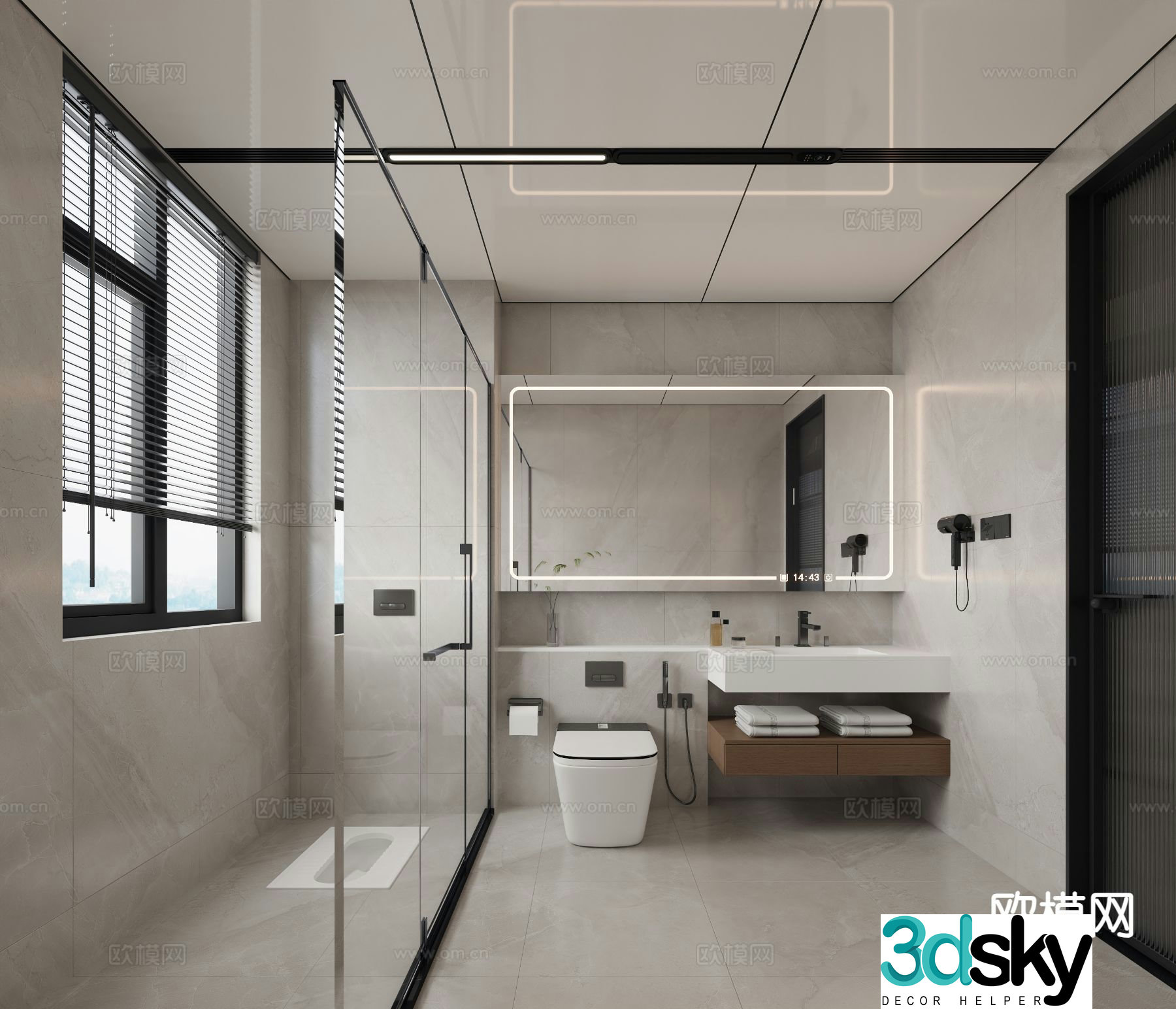 Modern bathroom 3d model