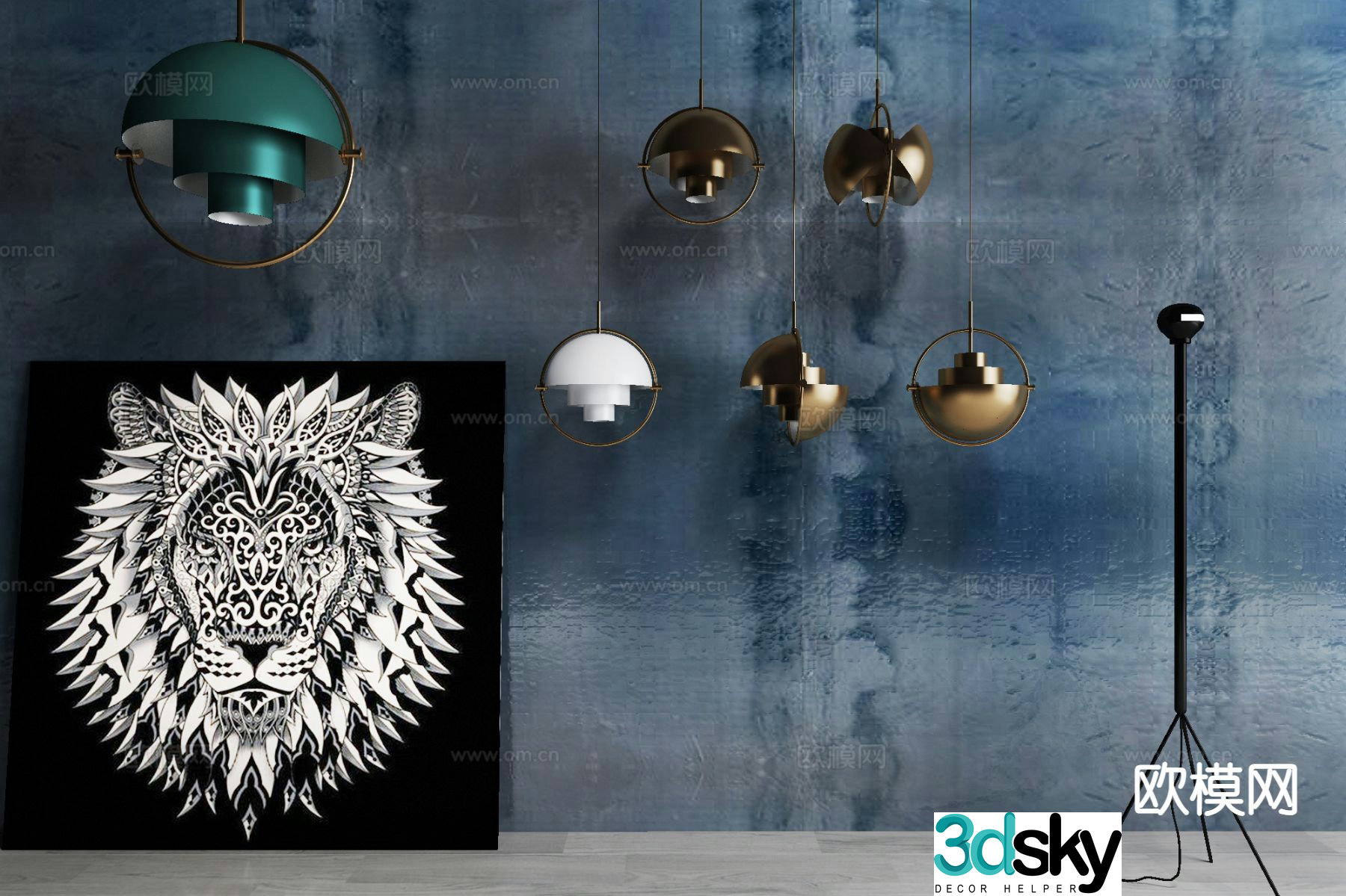Light luxury chandelier art chandelier 3d model