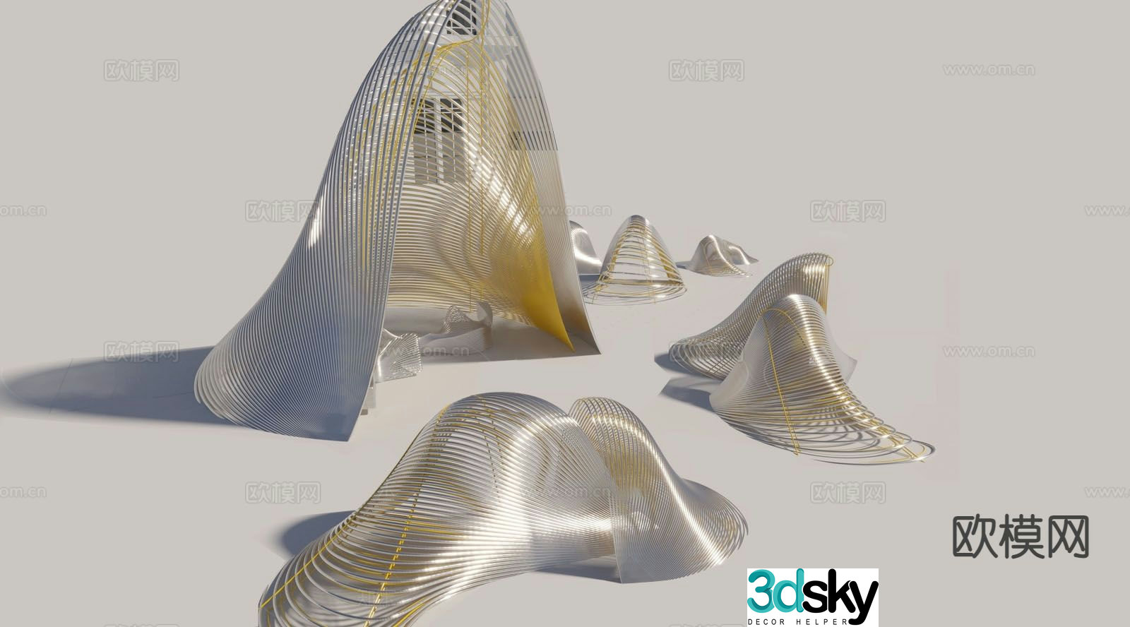 Outdoor sculpture special-shaped sculpture art ornament 3D model