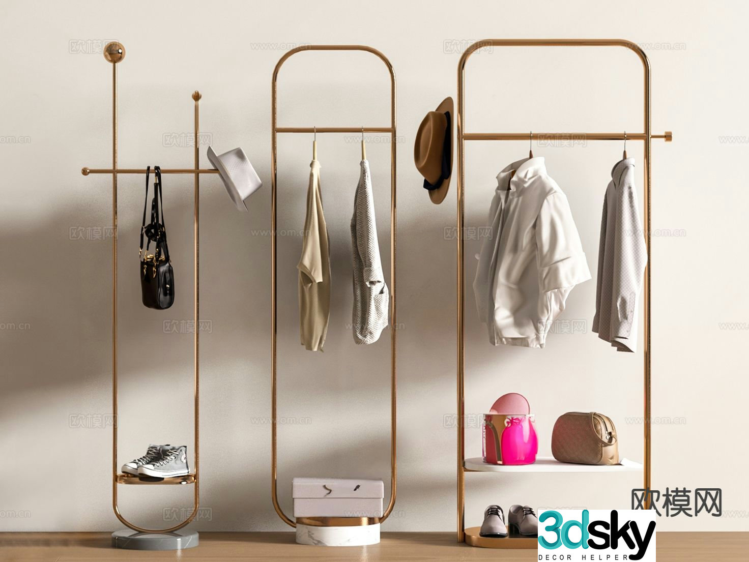 clothes hanger clothes 3d model