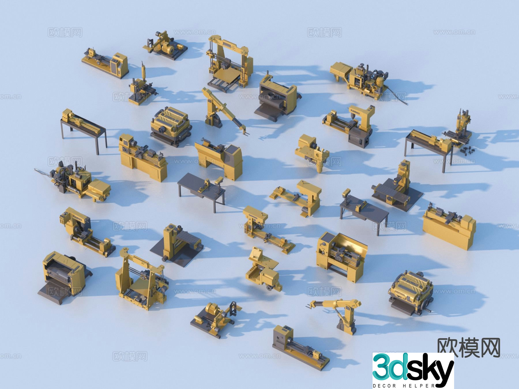 Mechanical machine tools machine equipment 3d model