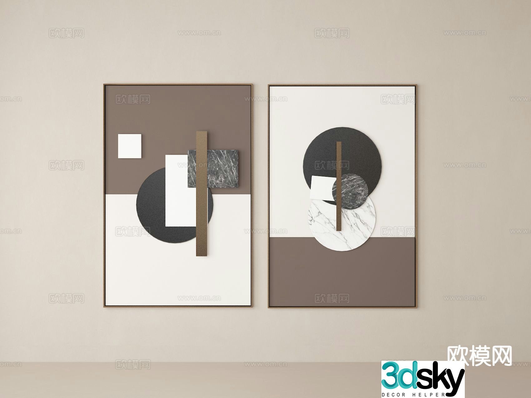 Art hanging painting three-dimensional painting decorative painting 3D model