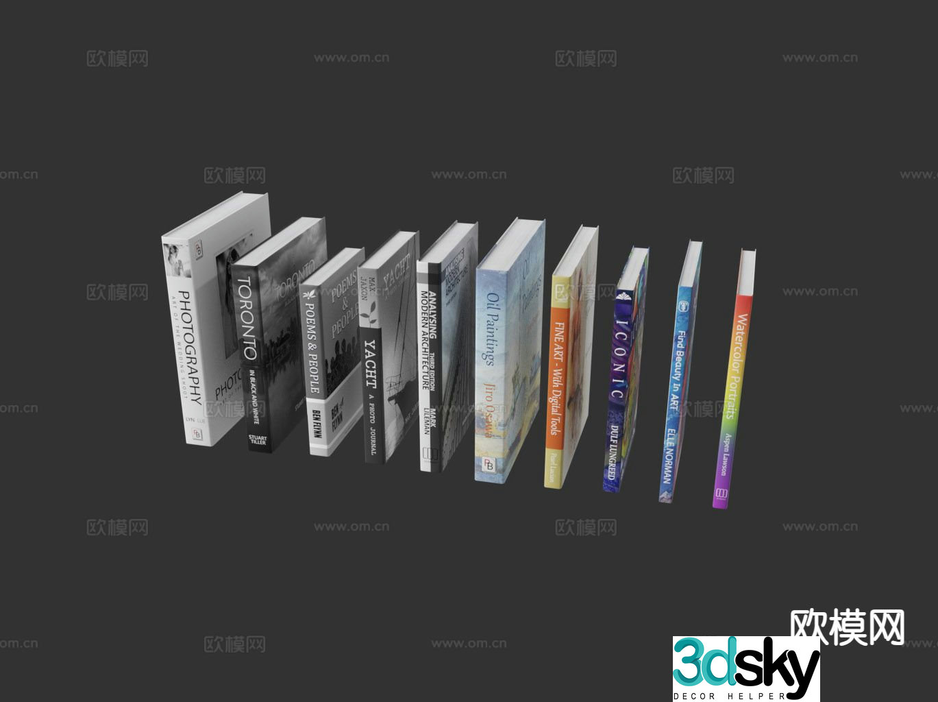 books book english book 3d model