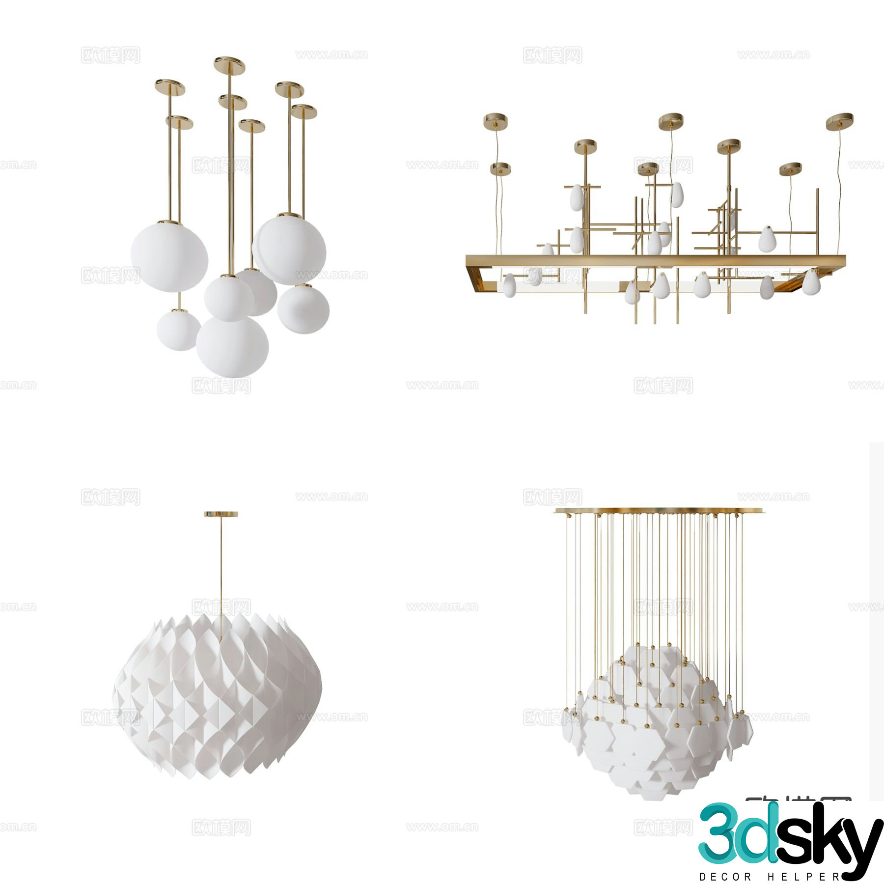 Creative chandelier art chandelier 3d model
