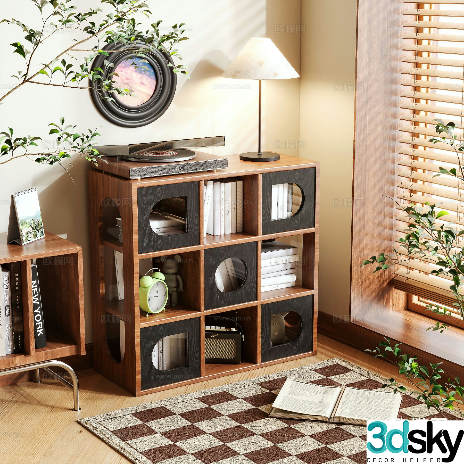 Medieval style side cabinet 3D model