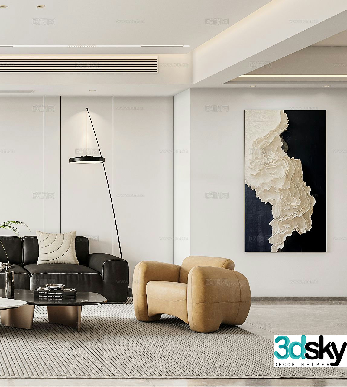 Single sofa leisure sofa 3d model