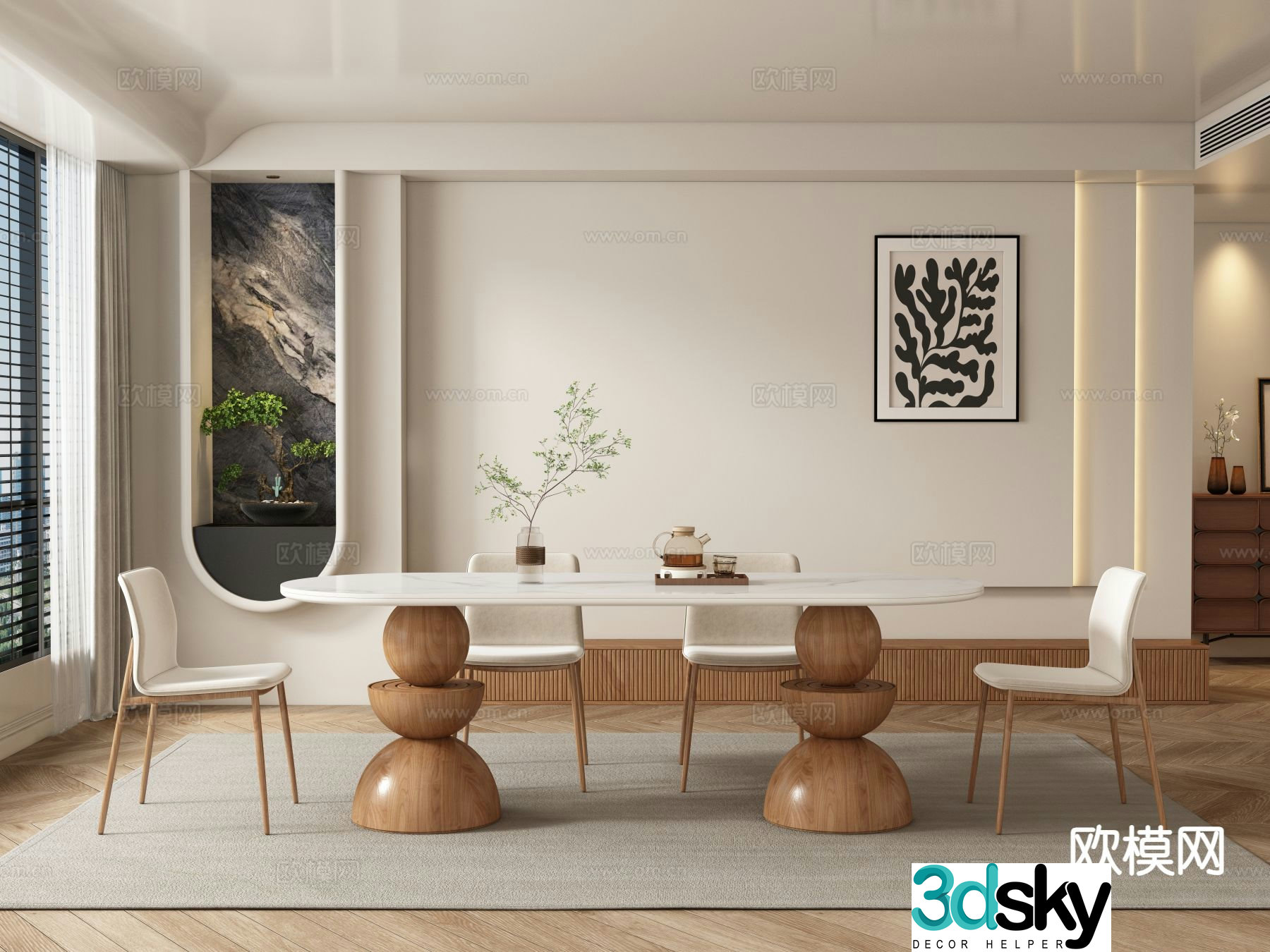 Wabi Sabi restaurant 3d model