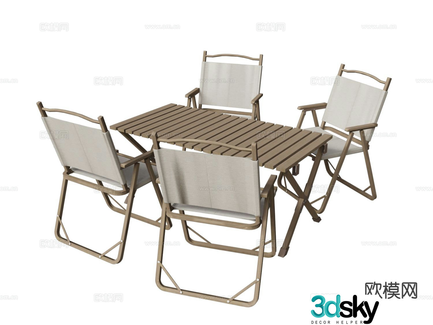 Outdoor tables and chairs camping tables and chairs 3d model
