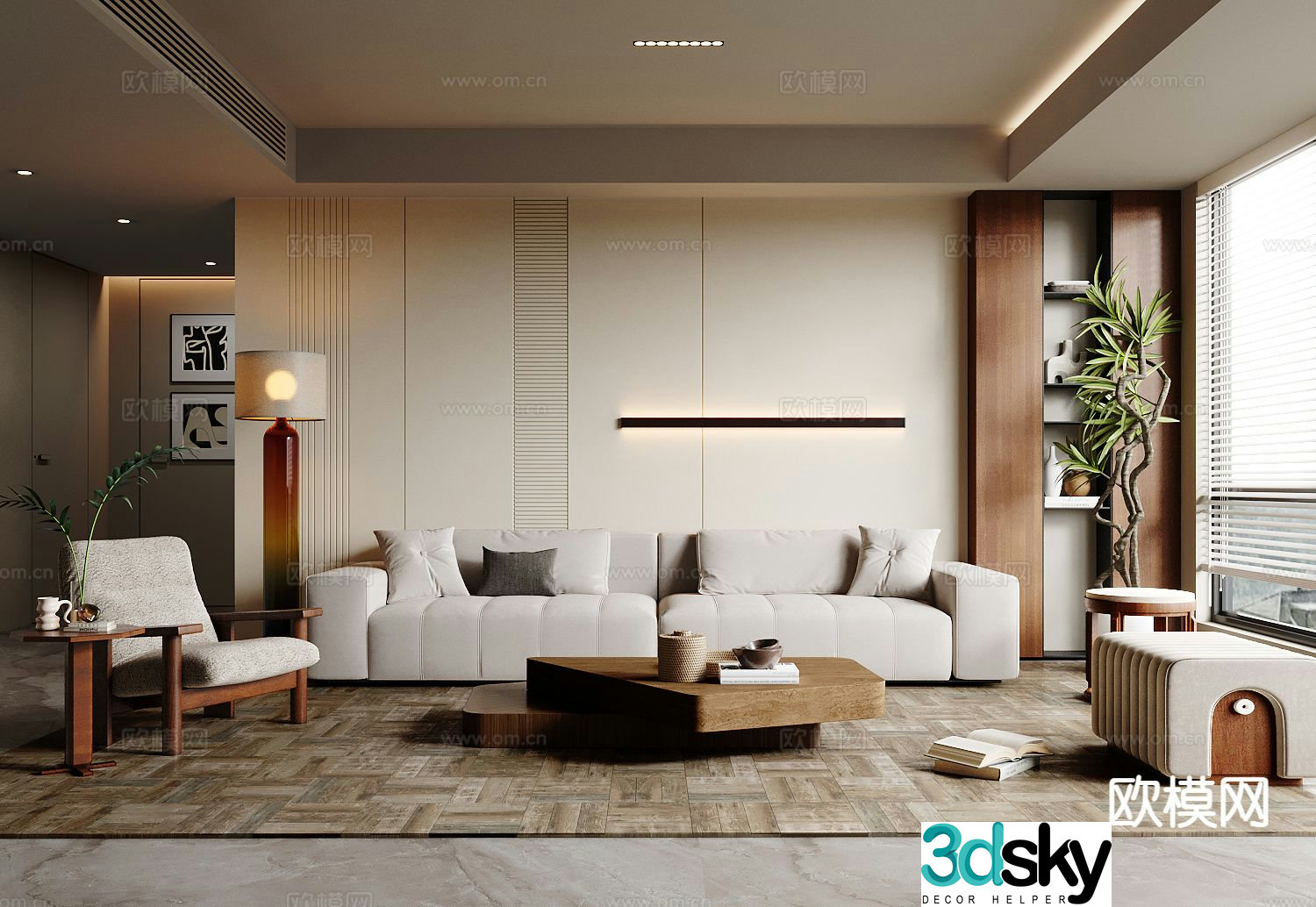 Medieval style living room 3D model