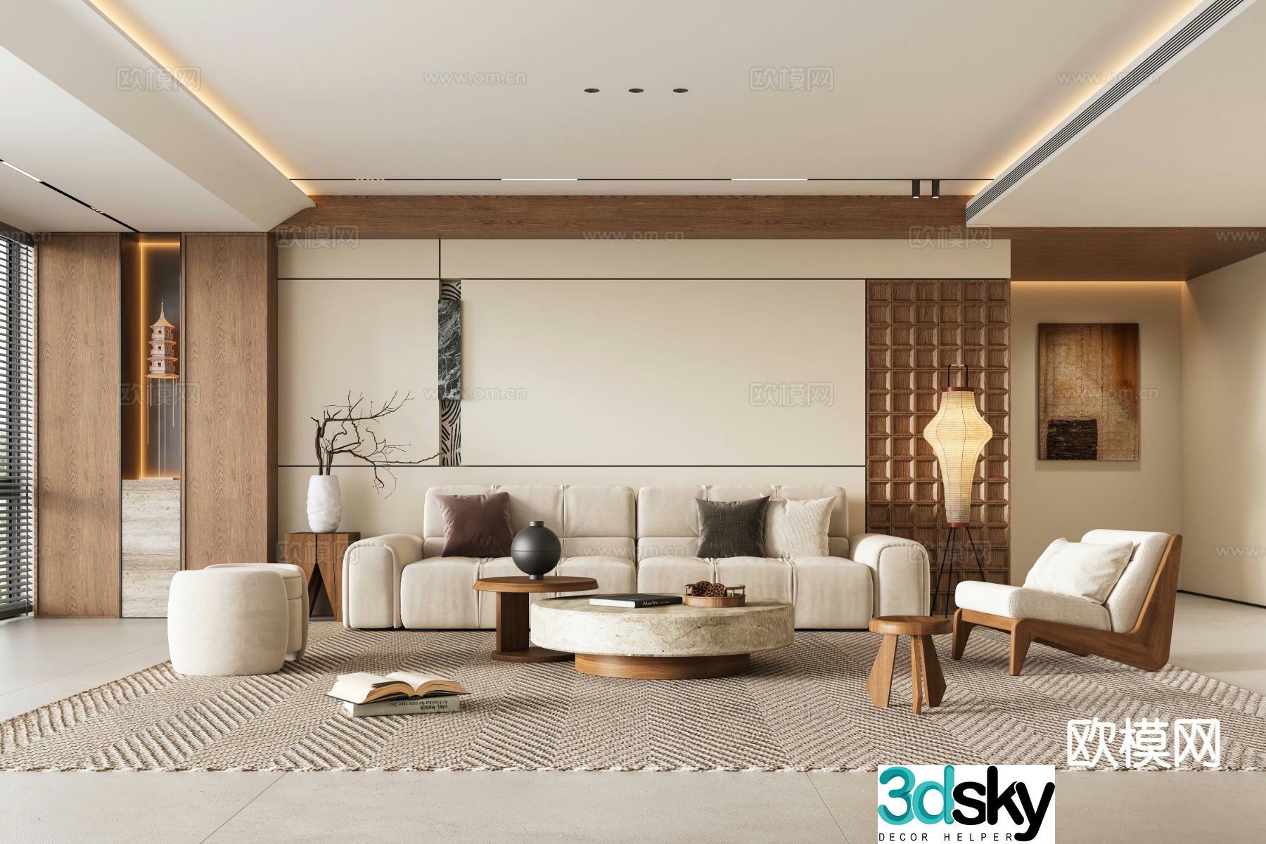 Medieval style living room 3D model