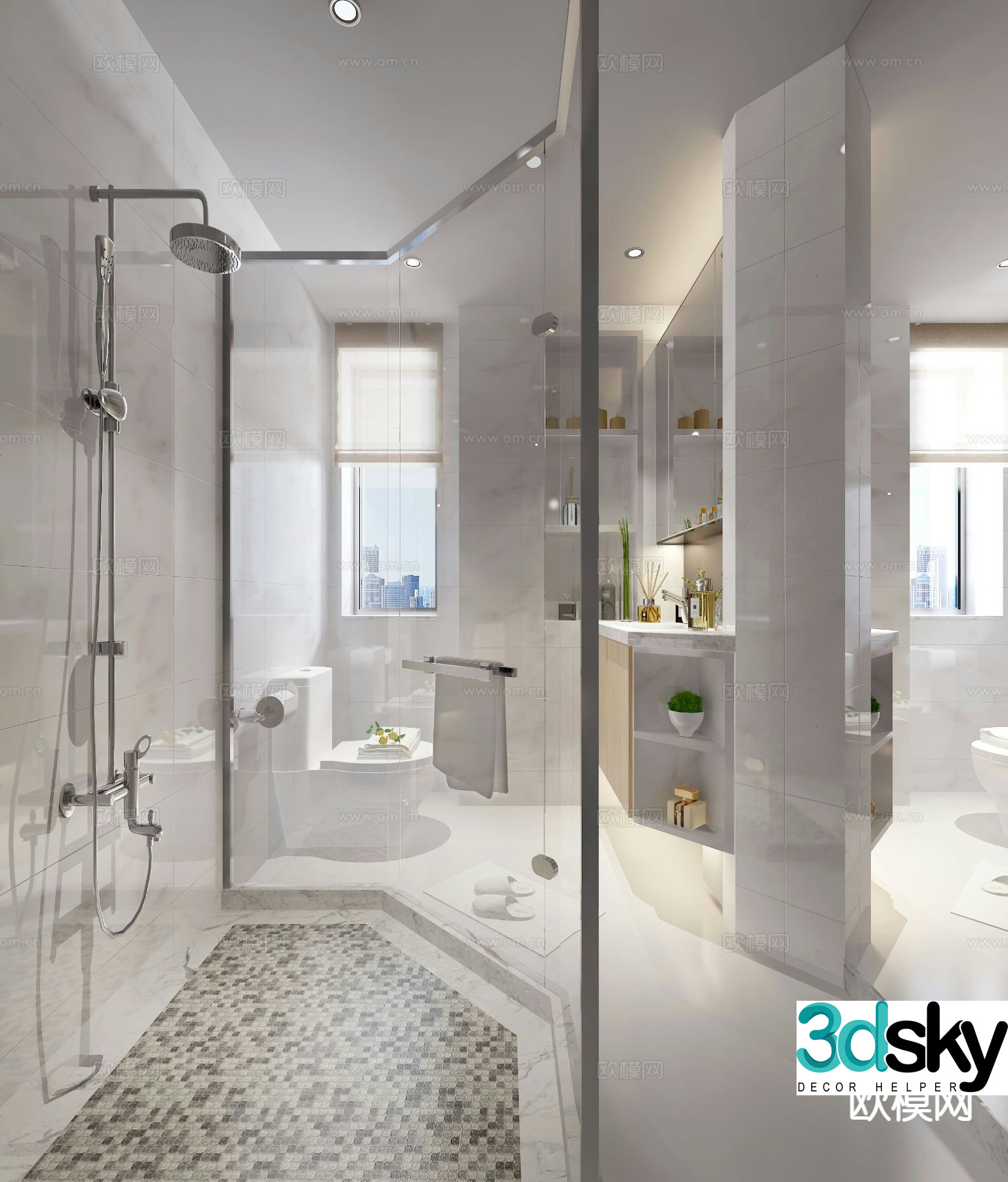 Modern bathroom bathroom 3d model