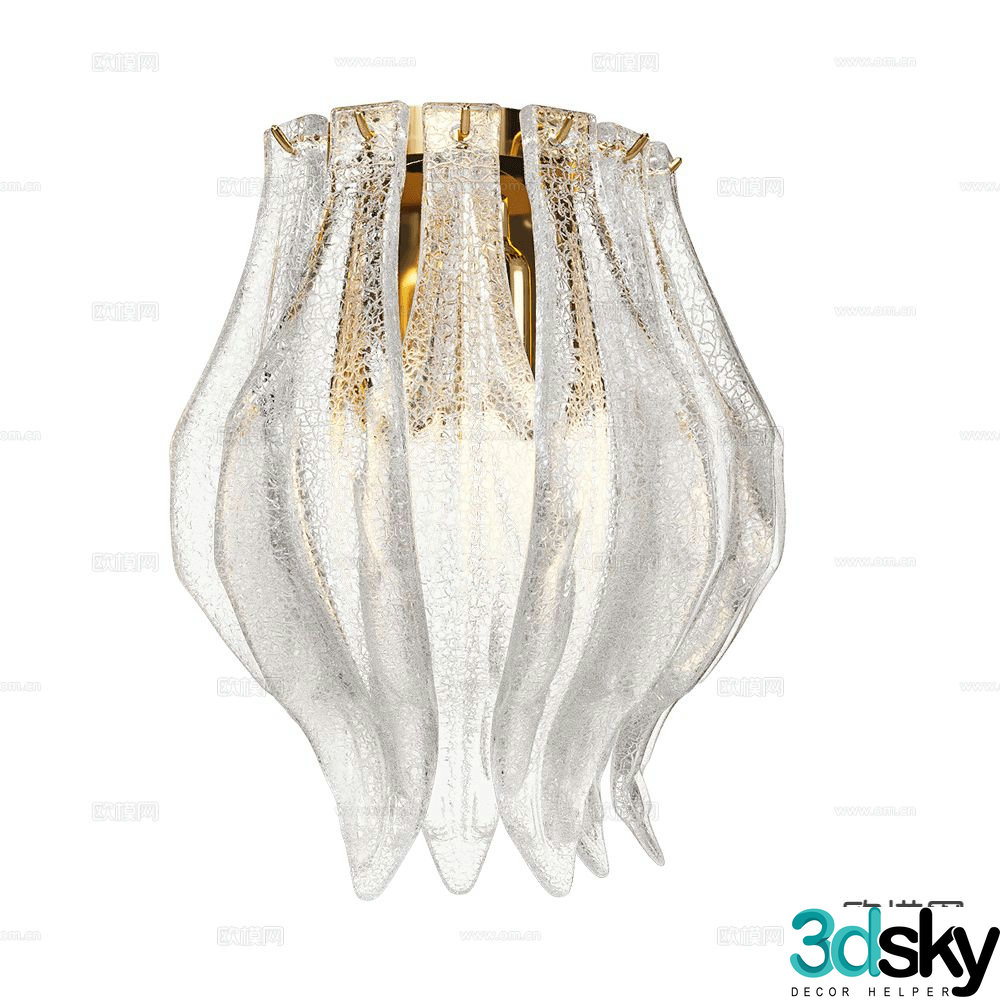 Patrizia Volpato Light Luxury Wall Lamp Crystal Wall Lamp 3D Model