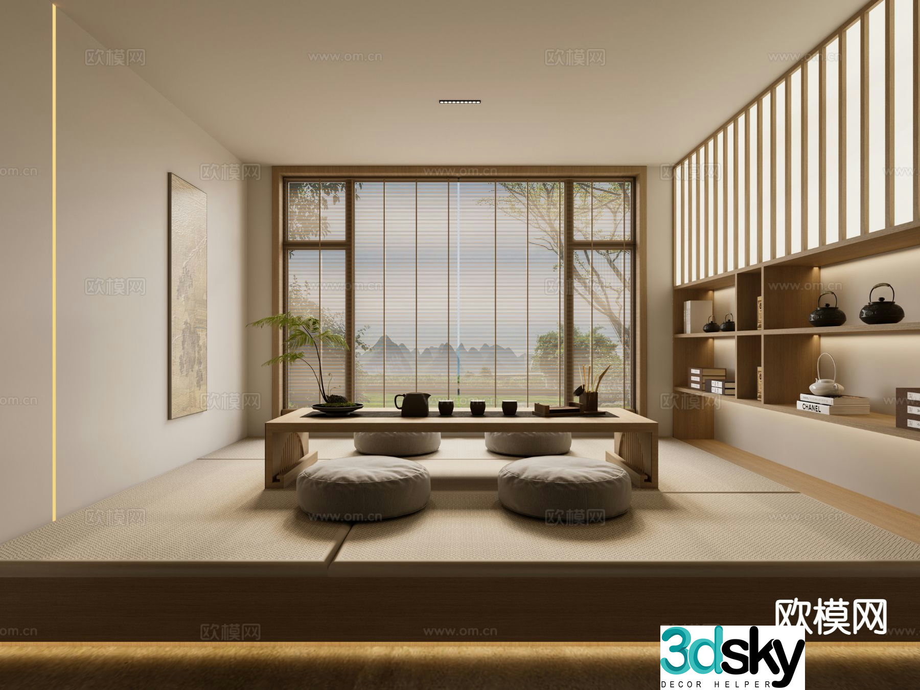 New Chinese tea room 3d model