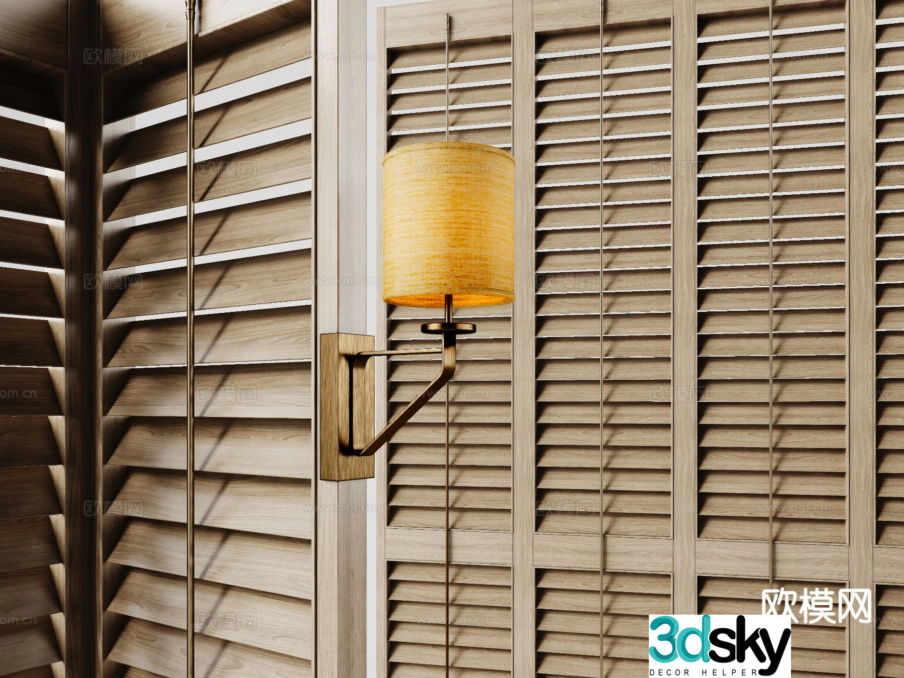 Wabi-sabi wall lamp 3d model