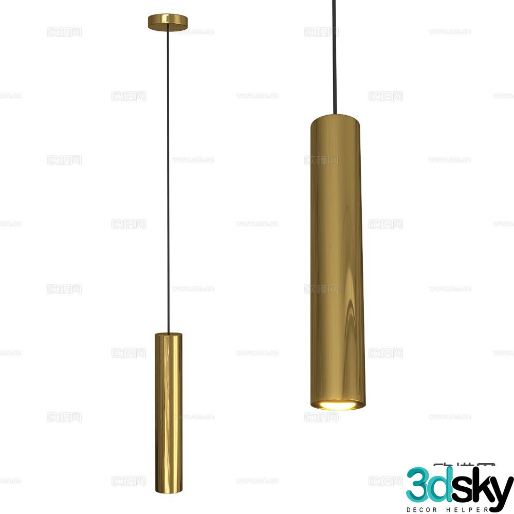Markslojd round tube chandelier 3d model