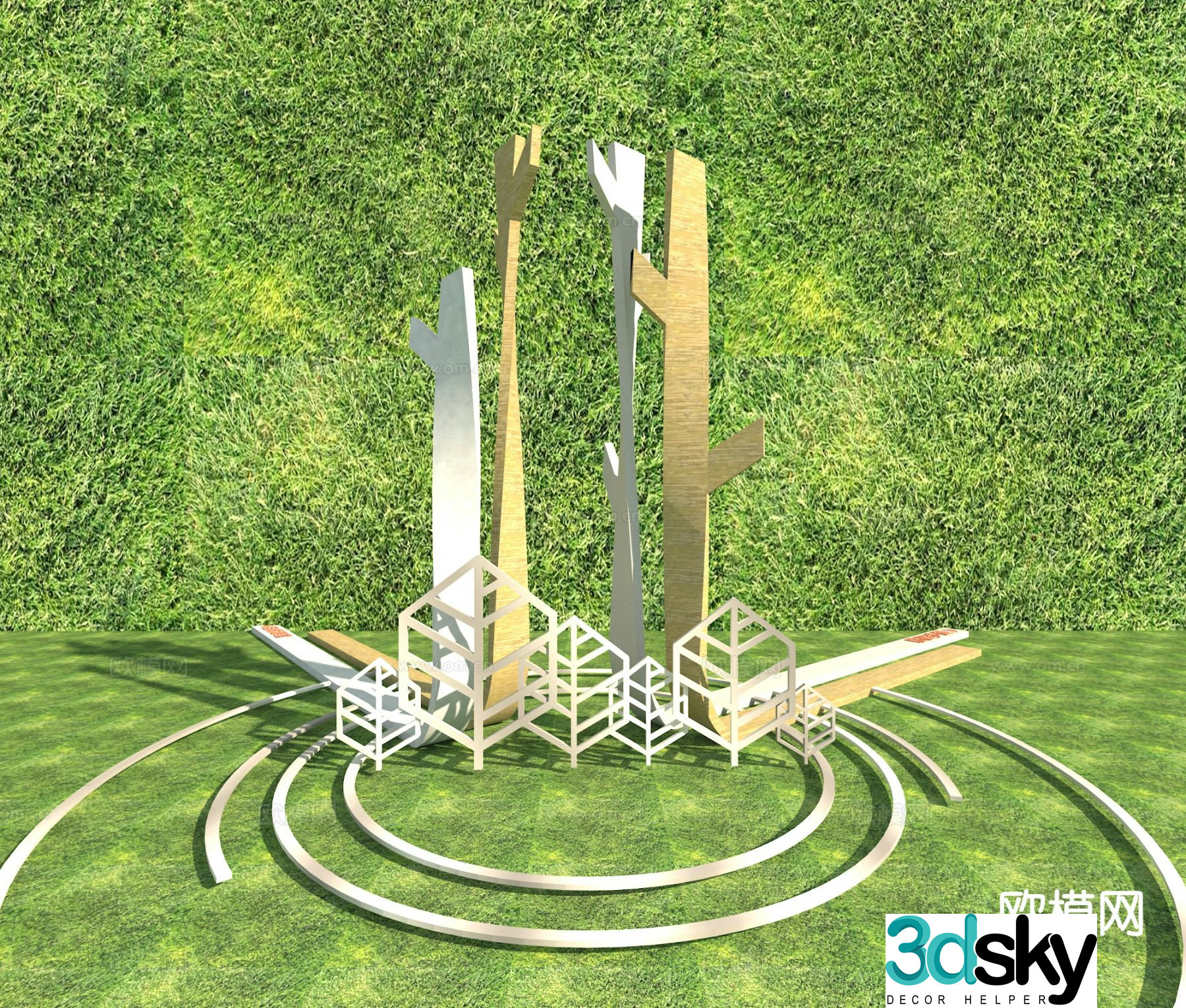 Landscape Sculpture Internet Celebrity Sculpture 3D Model