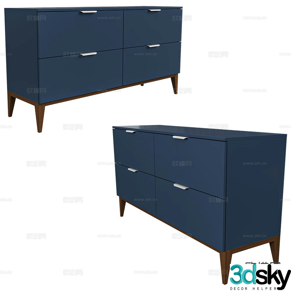 Mister side cabinet drawer 3d model
