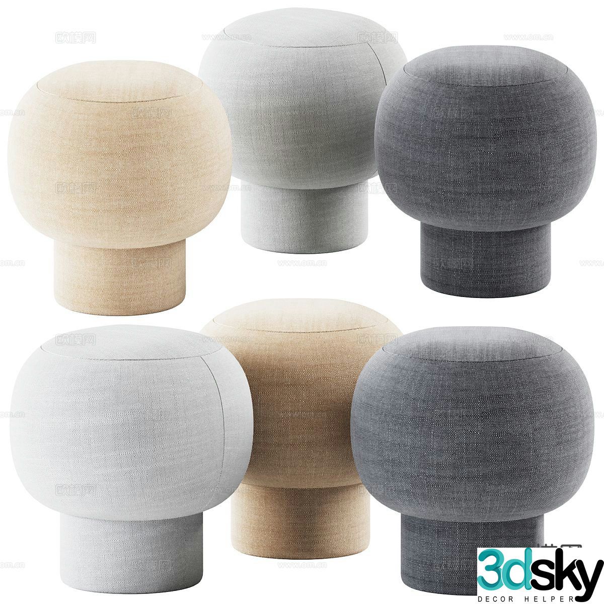 Stool sofa stool 3d model
