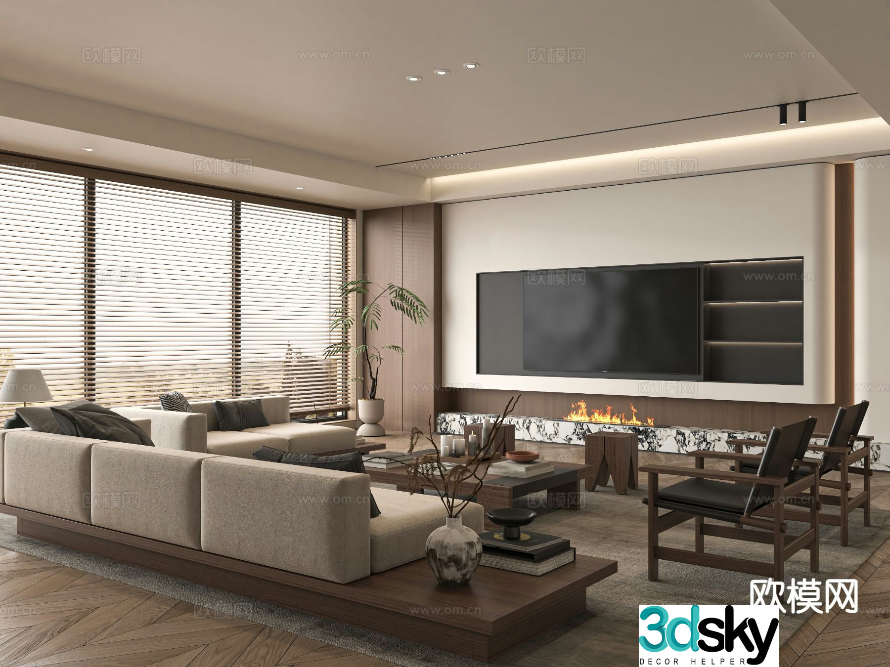 Medieval style living room 3D model