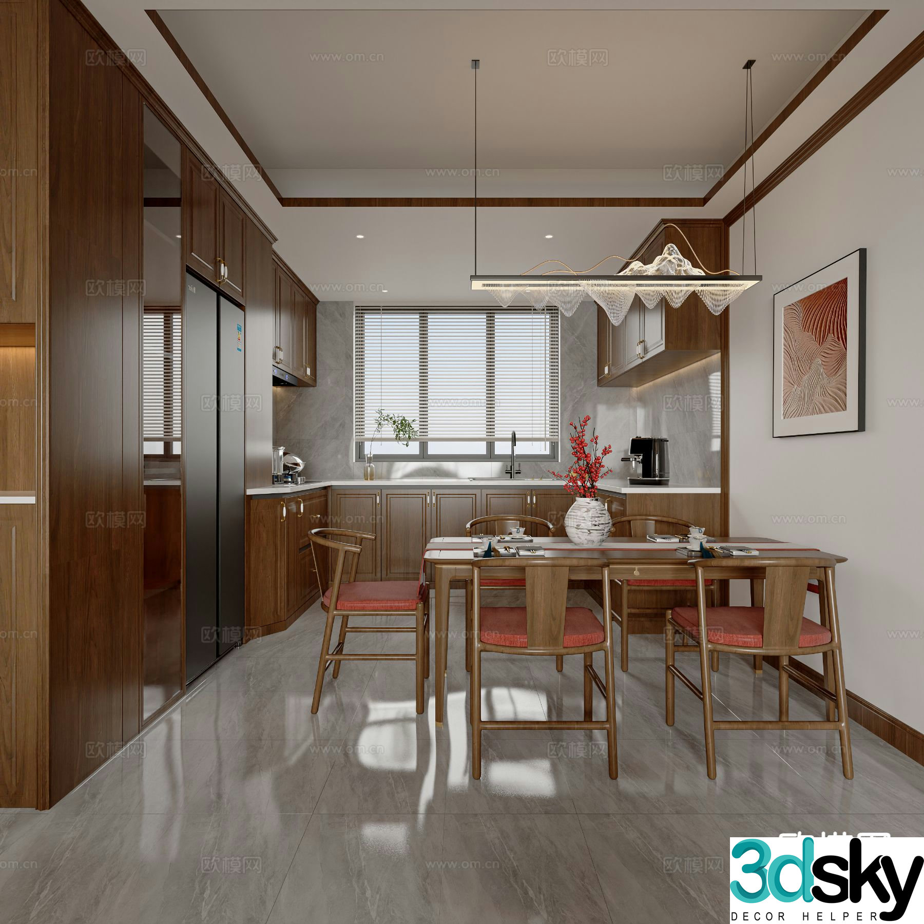 New Chinese restaurant 3d model