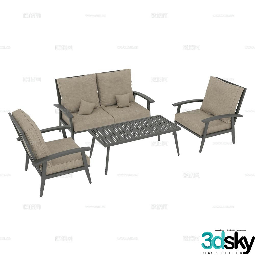 Arthur modern modular sofa 3d model