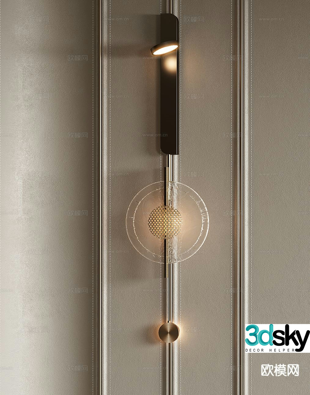 Modern wall light 3d model