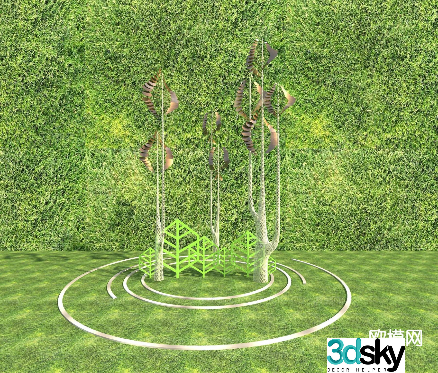 Landscape sculpture urban sculpture 3d model