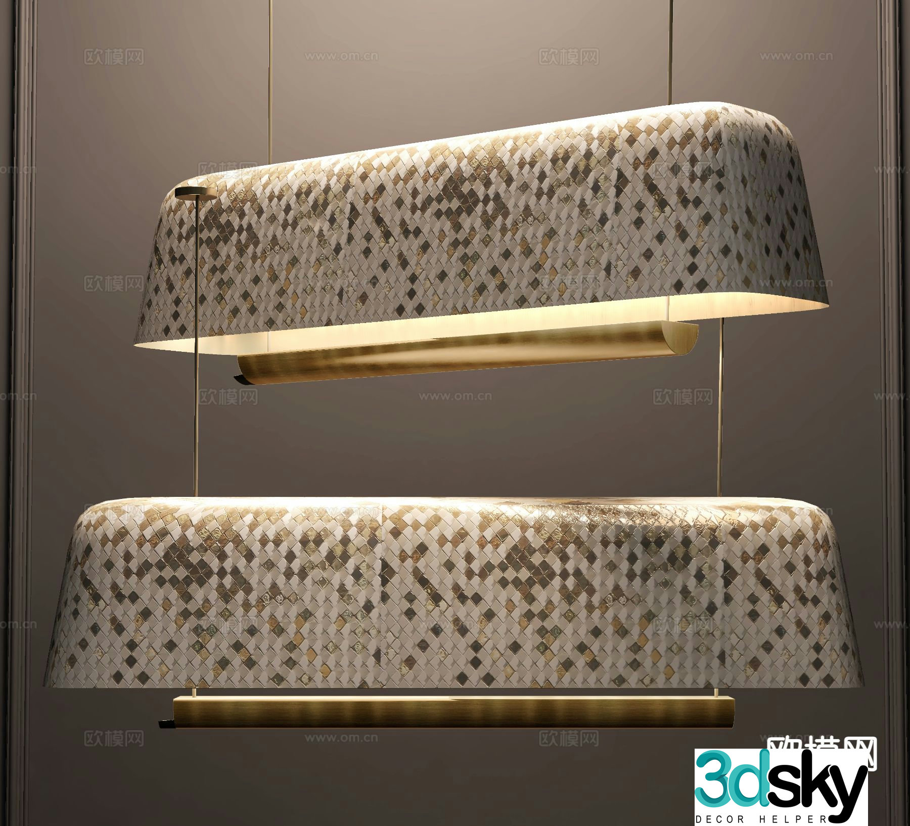 Modern creative chandelier hotel chandelier 3d model
