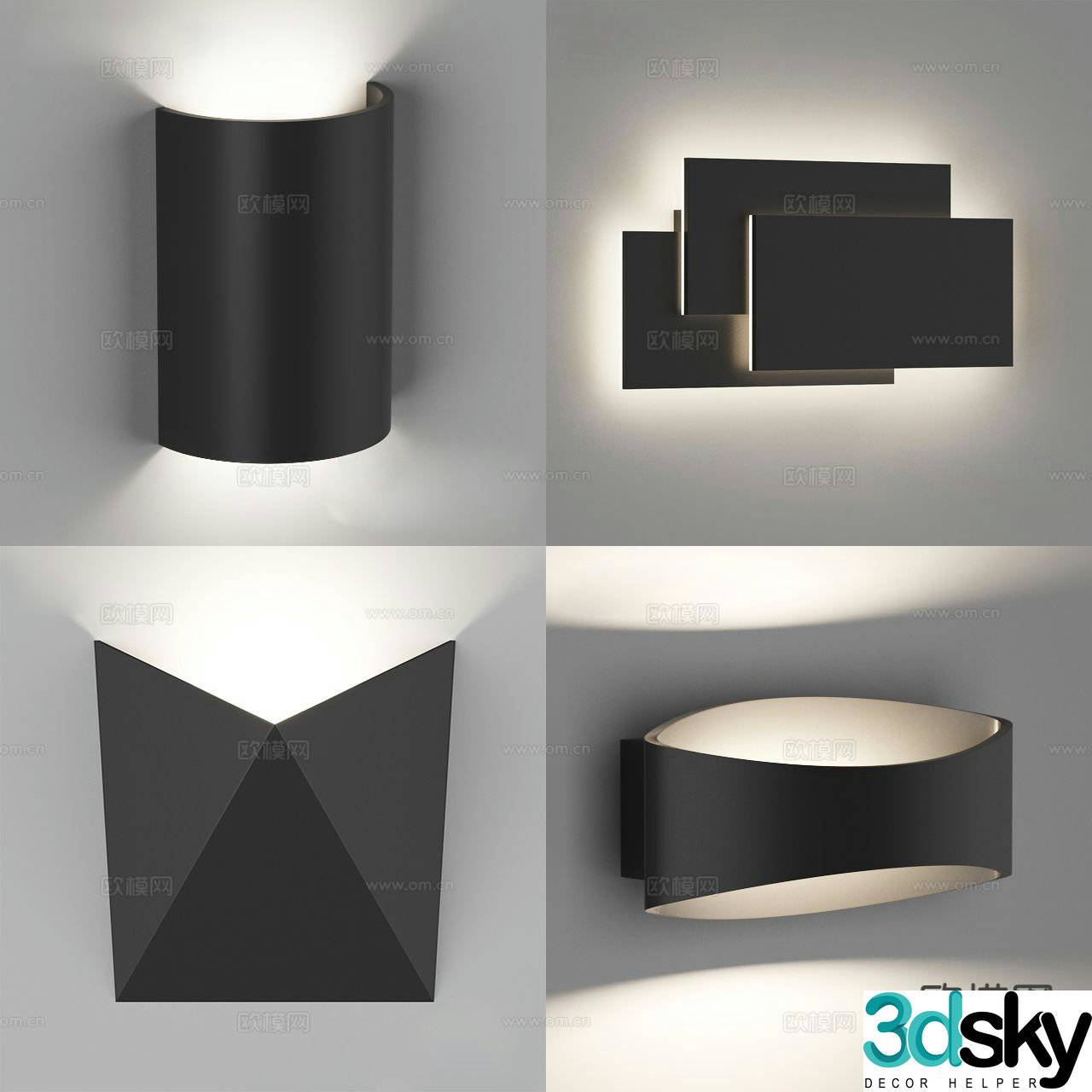 Minimalist wall lamp bedside wall lamp 3d model
